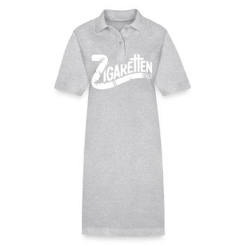 Zigaretten - Deutsche Memes - Stanley/Stella Frauen Bio-Polokleid PAIGER - Grau meliert - Vorne