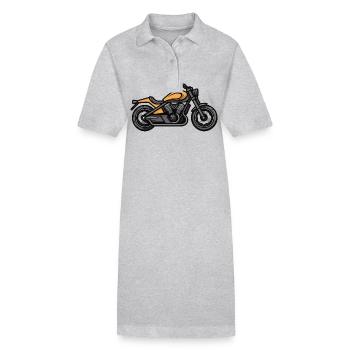 Motard Motard - Robe polo bio PAIGER Stanley/Stella Femme - gris chiné - Devant
