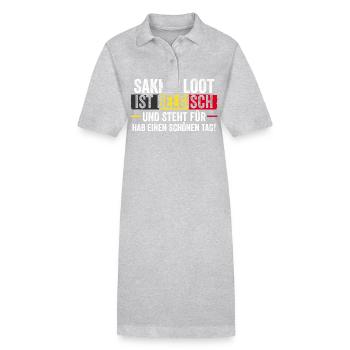 Belge Belgique - Robe polo bio PAIGER Stanley/Stella Femme - gris chiné - Devant