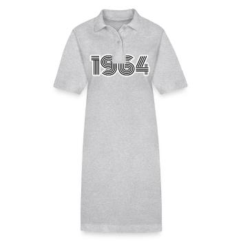Geboren 1964 - Stanley/Stella Frauen Bio-Polokleid PAIGER - Grau meliert - Vorne