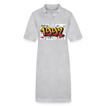 Le meilleur du graffiti de 1992 – 33 ans d’audace - Robe polo bio PAIGER Stanley/Stella Femme - gris chiné - Devant