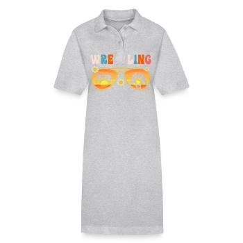 Lutte - Robe polo bio PAIGER Stanley/Stella Femme - gris chiné - Devant