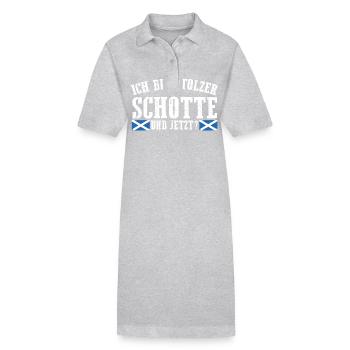 Schotten Schottisch Schottland - Stanley/Stella Frauen Bio-Polokleid PAIGER - Grau meliert - Vorne