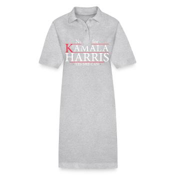 Infirmière Chat Dame pour Kamala Harris 2024 - Kamala - Robe polo bio PAIGER Stanley/Stella Femme - gris chiné - Devant