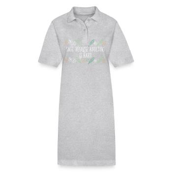 Brûler de la sauge parce que l’âge adulte est une tache dure - Robe polo bio PAIGER Stanley/Stella Femme - gris chiné - Devant