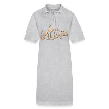 Oh punaise - Robe polo bio PAIGER Stanley/Stella Femme - gris chiné - Devant