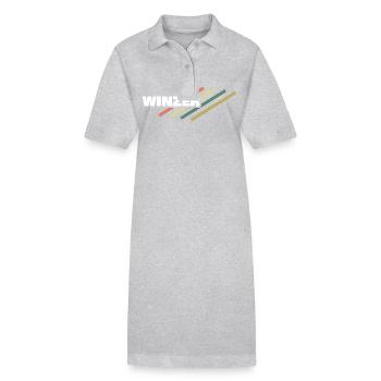 Lieu de travail : Vignerons - Robe polo bio PAIGER Stanley/Stella Femme - gris chiné - Devant