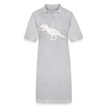 Dinosaures dinosaures dinosaures t-rex - Robe polo bio PAIGER Stanley/Stella Femme - gris chiné - Devant