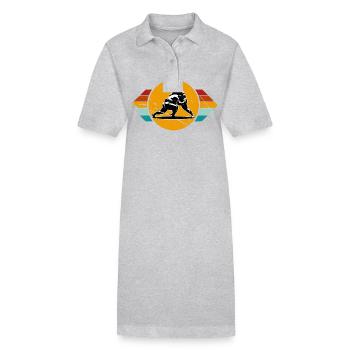 Sumo - Robe polo bio PAIGER Stanley/Stella Femme - gris chiné - Devant