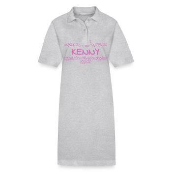 Prénom Kenny - Robe polo bio PAIGER Stanley/Stella Femme - gris chiné - Devant