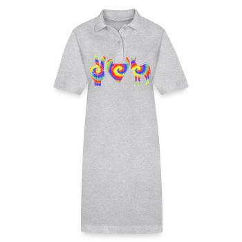 Âne - Robe polo bio PAIGER Stanley/Stella Femme - gris chiné - Devant