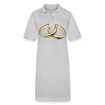 Anneaux de mariage symbole mariage - Robe polo bio PAIGER Stanley/Stella Femme - gris chiné - Devant