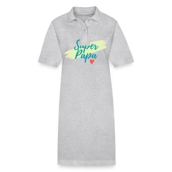 Super-Papa - Stanley/Stella Frauen Bio-Polokleid PAIGER - Grau meliert - Vorne