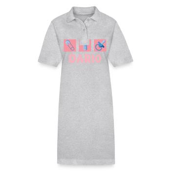Sucette Dario - Robe polo bio PAIGER Stanley/Stella Femme - gris chiné - Devant