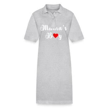 Mama's boy - Robe polo bio PAIGER Stanley/Stella Femme - gris chiné - Devant
