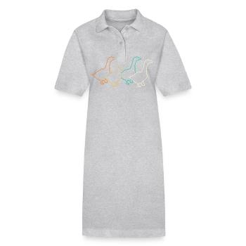 Gans - Stanley/Stella Frauen Bio-Polokleid PAIGER - Grau meliert - Vorne