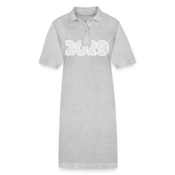 Geboren 2029 - Stanley/Stella Frauen Bio-Polokleid PAIGER - Grau meliert - Vorne