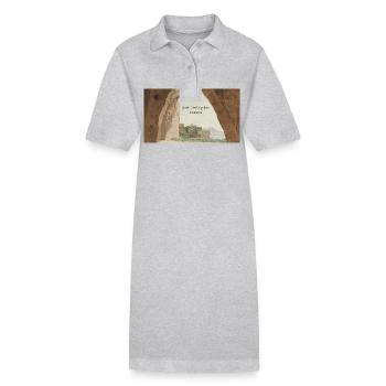 Vivre l’instant présent - Robe polo bio PAIGER Stanley/Stella Femme - gris chiné - Devant
