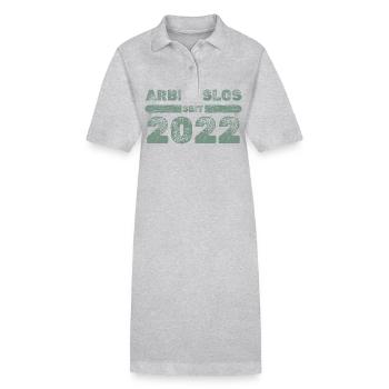 2022 - Stanley/Stella Frauen Bio-Polokleid PAIGER - Grau meliert - Vorne