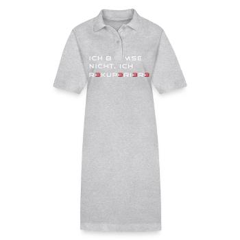 Ich bremse nicht, ich rekuperiere - Stanley/Stella Frauen Bio-Polokleid PAIGER - Grau meliert - Vorne