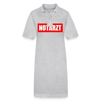 Notarzt - Stanley/Stella Frauen Bio-Polokleid PAIGER - Grau meliert - Vorne