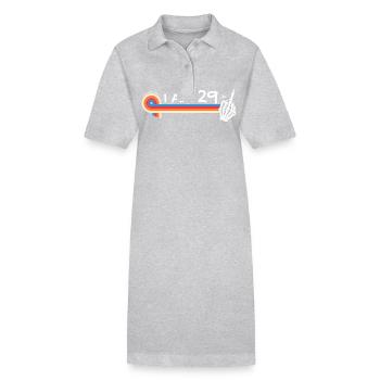 J’ai 29 ans et plus majeur - 30e anniversaire - Robe polo bio PAIGER Stanley/Stella Femme - gris chiné - Devant