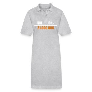 Unendlich geteilt durch 21 Millionen - Stanley/Stella Frauen Bio-Polokleid PAIGER - Grau meliert - Vorne