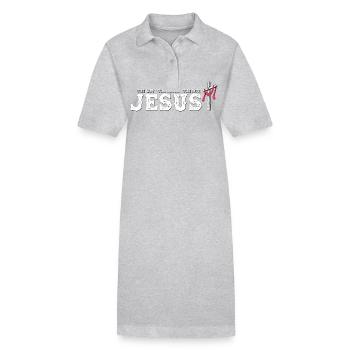 Jesus - The Way The Truth The Life - Redeemed - Stanley/Stella PAIGER Organic Women’s Polo Dress - heather grey - Front
