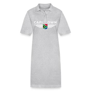 Kapstadt T-Shirt für Fans und Entdecker - Stanley/Stella Frauen Bio-Polokleid PAIGER - Grau meliert - Vorne