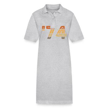 Baujahr 1974 - '74 - Stanley/Stella Frauen Bio-Polokleid PAIGER - Grau meliert - Vorne