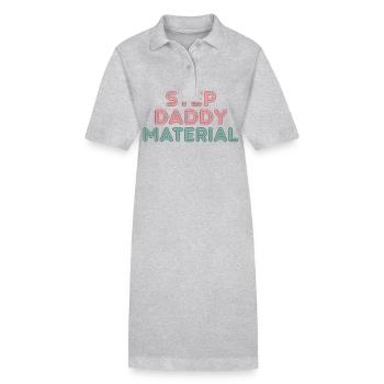 Step Daddy Material 14 - Stanley/Stella Frauen Bio-Polokleid PAIGER - Grau meliert - Vorne