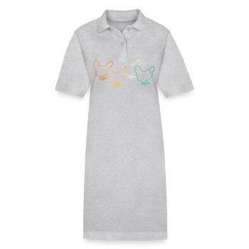 Poules Poule - Robe polo bio PAIGER Stanley/Stella Femme - gris chiné - Devant