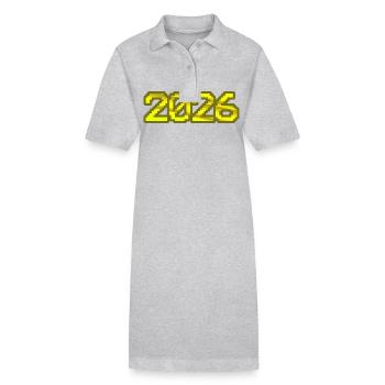 2026 - Robe polo bio PAIGER Stanley/Stella Femme - gris chiné - Devant