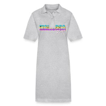 Majorque Playa - Robe polo bio PAIGER Stanley/Stella Femme - gris chiné - Devant