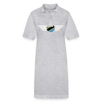J’aime la Tanzanie, T-Shirt Design Style Élégance - Robe polo bio PAIGER Stanley/Stella Femme - gris chiné - Devant
