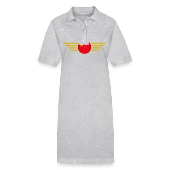 Ich liebe China, Eleganz Stil Design T-Shirt - Stanley/Stella Frauen Bio-Polokleid PAIGER - Grau meliert - Vorne