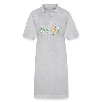 Heartbeat Böller - Stanley/Stella Frauen Bio-Polokleid PAIGER - Grau meliert - Vorne