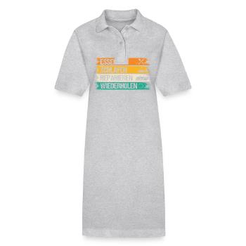 Maître Couvreur Couvreur - Robe polo bio PAIGER Stanley/Stella Femme - gris chiné - Devant