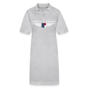 North Carolina Fan T-Shirt – Stylish & Unique - Stanley/Stella PAIGER Organic Women’s Polo Dress - heather grey - Front