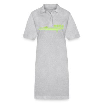 Mikka als Farbklecks - Stanley/Stella Frauen Bio-Polokleid PAIGER - Grau meliert - Vorne