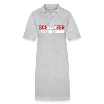 Schweizer Schweiz - Stanley/Stella Frauen Bio-Polokleid PAIGER - Grau meliert - Vorne