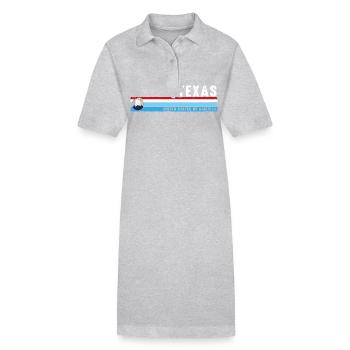 Texas Lone Star State Est 1845 Vintage Klassiker - Stanley/Stella Frauen Bio-Polokleid PAIGER - Grau meliert - Vorne