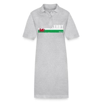 Tenby: Küstencharme und walisische Schönheit - Stanley/Stella Frauen Bio-Polokleid PAIGER - Grau meliert - Vorne