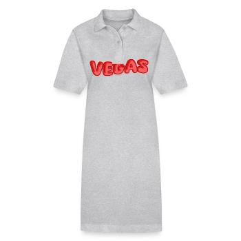 Urlaub Vegas - Stanley/Stella Frauen Bio-Polokleid PAIGER - Grau meliert - Vorne