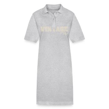 Vintage 1986 Original 1986 Rétro 1986 Cadeau 1986 - Robe polo bio PAIGER Stanley/Stella Femme - gris chiné - Devant