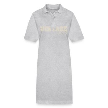 Vintage 2023 Original 2023 Rétro 2023 Cadeau 2023 - Robe polo bio PAIGER Stanley/Stella Femme - gris chiné - Devant