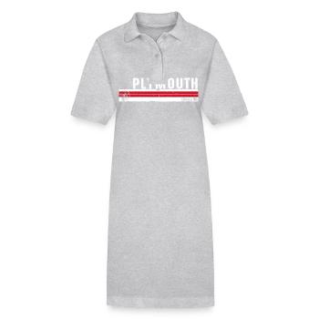 Plymouth England Vintage Design - Stanley/Stella Frauen Bio-Polokleid PAIGER - Grau meliert - Vorne