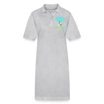 Down-Syndrom-Bewusstsein Joyful Extra Chromosom - Stanley/Stella Frauen Bio-Polokleid PAIGER - Grau meliert - Vorne