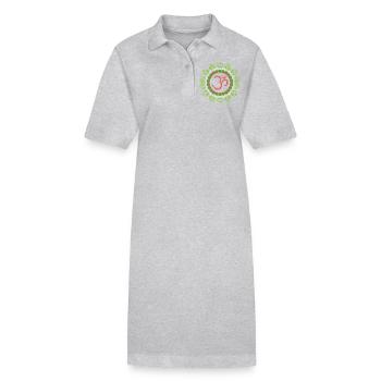 Goa Psychedelic Creative Motif - Stanley/Stella PAIGER Organic Women’s Polo Dress - heather grey - Front
