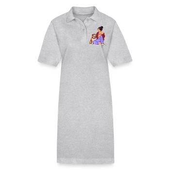 Hundeliebe - Stanley/Stella Frauen Bio-Polokleid PAIGER - Grau meliert - Vorne